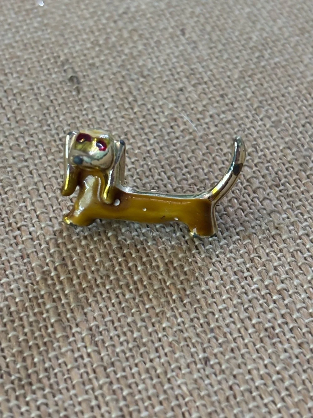 Dachshund Enameled Brooch